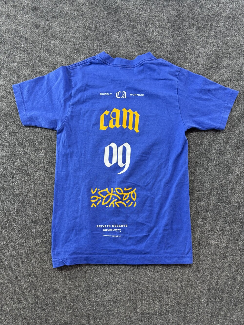 Cam Shirt Mens Small Blue Private Reserve 09 Cannabis OG Graphic Tee T-Shirt - Picture 9 of 9